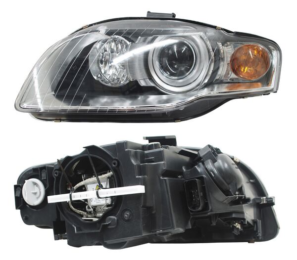 Faro Audi A4 2005-2008 Cuarto Ambar C/Lupa C/Focos Sin Balastra P/Xenon TYC 2252 Izquierda
