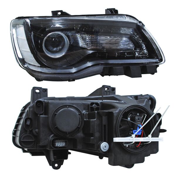 Faro Chrysler 300 2015-2017 Fondo Negro TYC Derecha