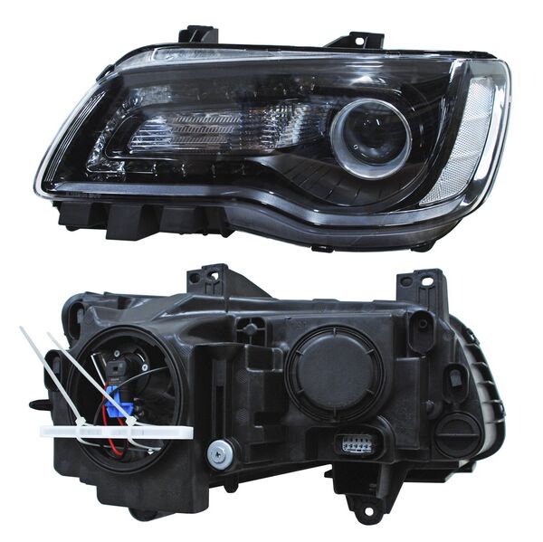 Faro Chrysler 300 2015-2017 Fondo Negro TYC Izquierda