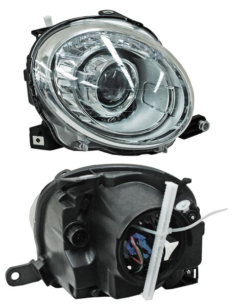 Faro Fiat 500 2009-2015 Sup C/Lupa TYC Derecha