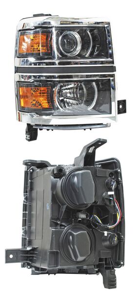 Faro Chevrolet Pickup 2014-2016 Filo Cromado C/Lupa TYC