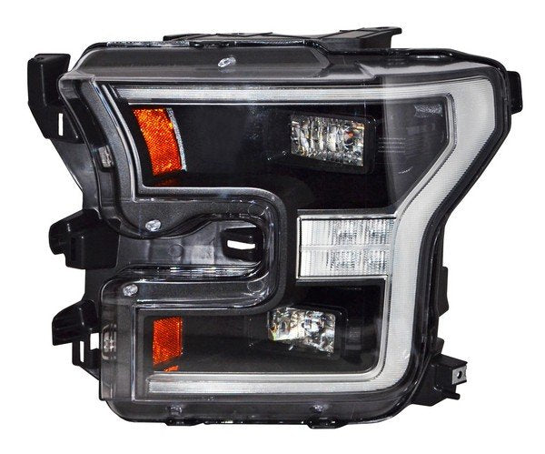 Faro Ford Pickup 2015-2017 Lobo Fondo Negro Leds TYC G15 Izquierda