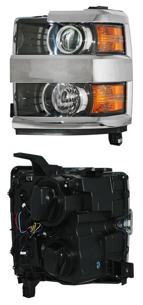 Faro Chevrolet Pickup 2016-2018 3500 C/Lupa Filo Cromado TYC G15 Izquierda