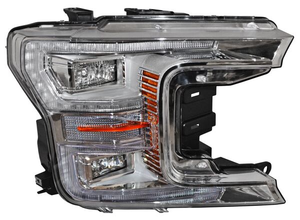 Faro Ford Pickup 2018-2020 Fondo Cromado Leds TYC Derecha