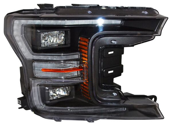 Faro Ford Pickup 2018-2020 Fondo Negro Leds TYC Derecha