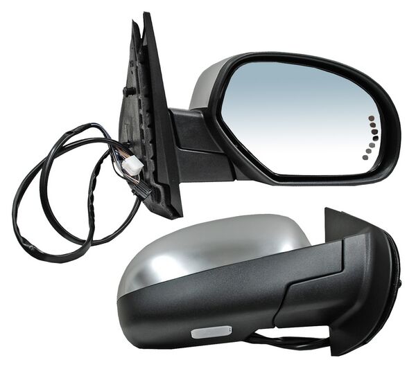 Espejo Chevrolet Pickup 2007-2013 / Suburban 2006-2010 Electrico C/Desemp C/Direcc Crom Satinc/Luz Inf Hybrid/ Platinum/ Ltz/ Base/ Ls/ Lt/ Z71/ Denali/ Sle/ Slt 15 Pines derecho