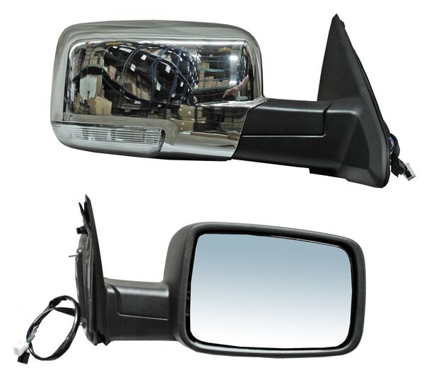 Espejo Dodge Pickup 2009-2013 Electrico C/Desemp C/Direcc C/Mem C/Luz Inf Crom 13 Pines derecho