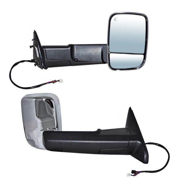 Espejo Dodge Pickup 2013-2016 1500/2500/3500/4000 Electrico Crom Telescopico C/Luz Inf C/Direcc C/Desemp C/Mem 14 Pines derecho