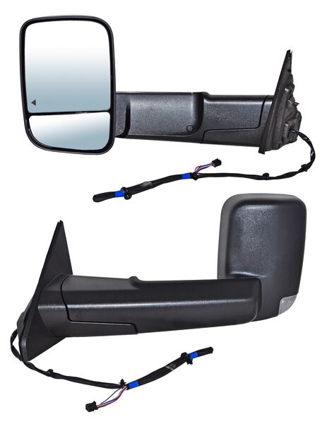 Espejo Dodge Pickup 2019-2022 Ram Linea Nueva Electrico Poroso C/Direcc C/Luz Inf C/Sens Punto Ciego Telescopico 9 Pines Izquierdo