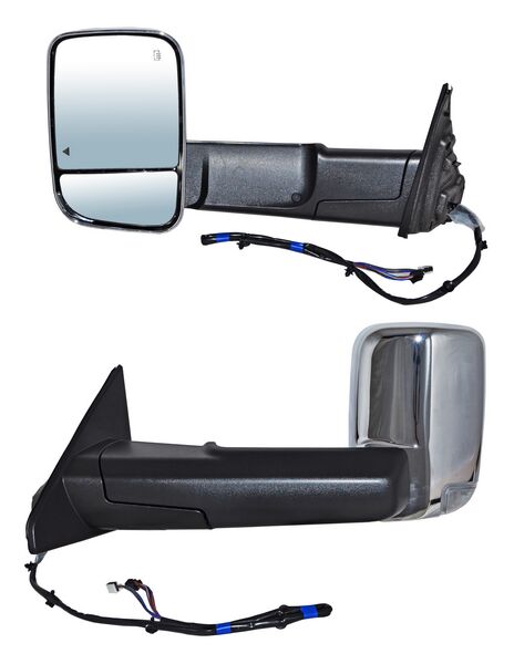 Espejo Dodge Pickup 2019-2022 Ram Linea Nueva Electrico Crom C/Direcc C/Luz Inf C/Mem C/Desemp C/Sens Punto Ciego Q10 Telescopcico 14 Pines Izquierdo