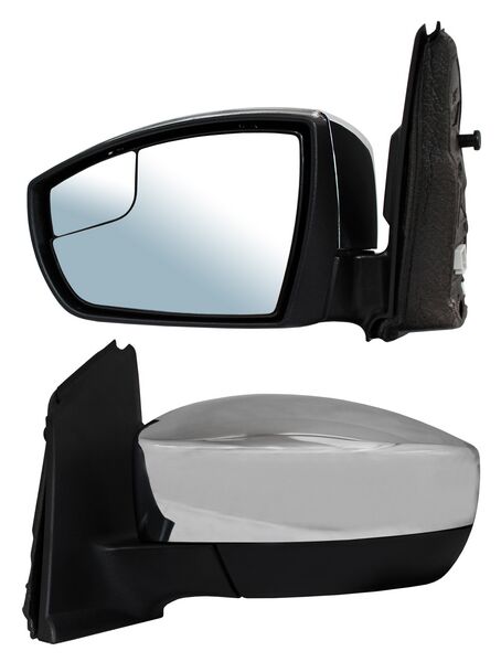 Espejo Escape 2013-2016 Electrico Cromado C/Punto Ciego C/Desemp Mtp 5 Pines Izquierdo