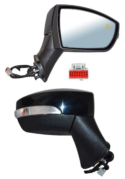 Espejo Ecosport 2018-2021 Electrico P/PInterior C/Sensor Punto Ciego C/Direcc C/Desemp 9 Pines derecho