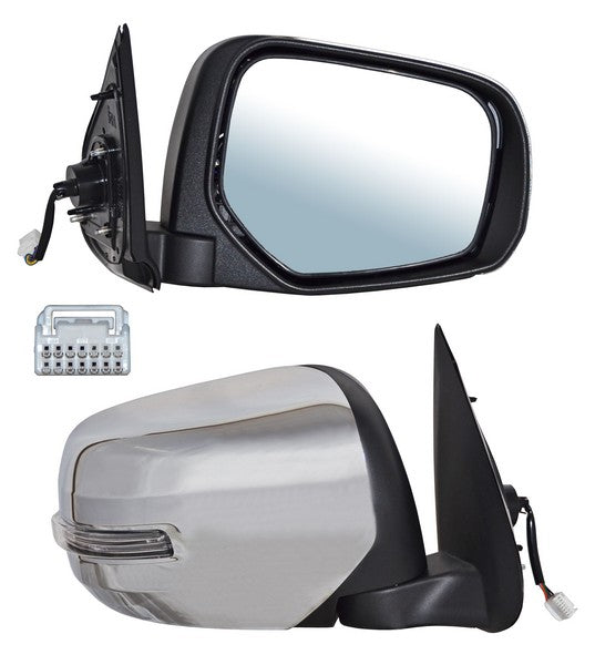 Espejo Mitsubishi Pickup L200 2016-2018 Electrico Crom C/Direcc Autoabatible 7 Pines derecho