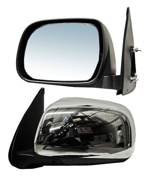 Espejo Hilux 2005-2011 Electrico Crom Liso 3 Pines Izquierdo