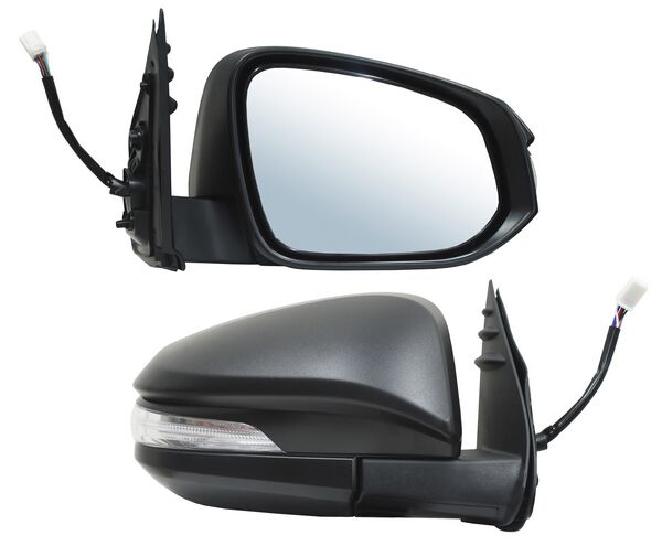 Espejo Hilux 2016-2022 Electrico Negro C/Direcc Abatible T20 7 Pines derecho