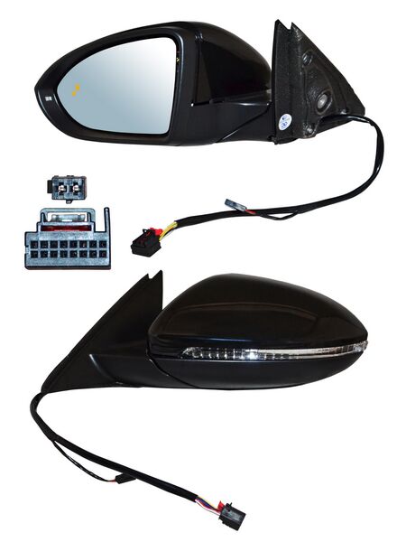 Espejo Jetta 2019-2021 Electrico C/Desemp C/ Dirrec C/Sensor Punto Ciego C/Mem 12 Pines Izquierdo