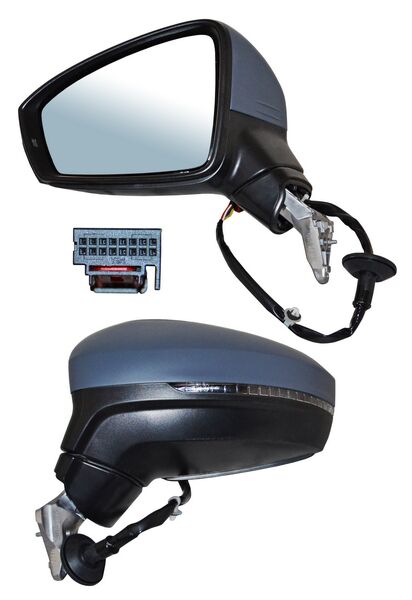 Espejo Tiguan 2018-2021 Electrico P/PInterior C/Direcc C/Desemp 6 Pines Izquierdo