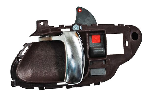 Manija Interior Chevrolet Pickup/ Sub/ Blazer/ Yukon/ Tahoe/ Escalade 1995-1998 Roja/ Cromo Plastico 2218 Izquierdo