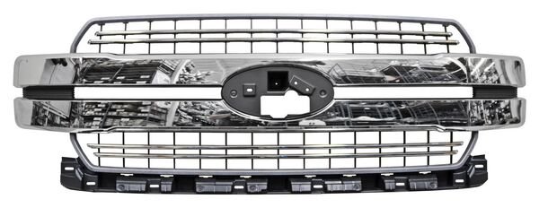 Parrilla Ford Pickup 2018-2020 Plata C/Mold Crom G15