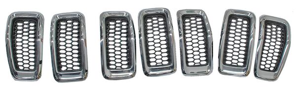 Parrilla Cherokee 2014-2015 C/Mold Cromada Jgo 7 Pzas Pat Usa