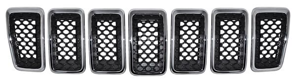 Parrilla Cherokee 2019-2020 C/Mold Cromada Jgo 7 Pzas
