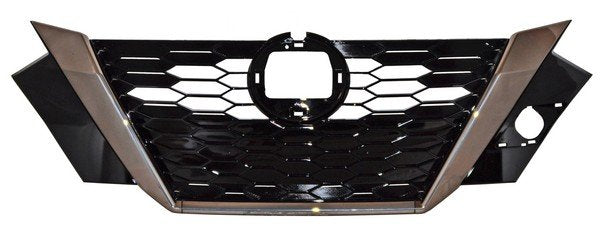 Parrilla Nissan Sentra 2020-2022 C/Mold Crom Humo C/Hoyo P/Camara T20