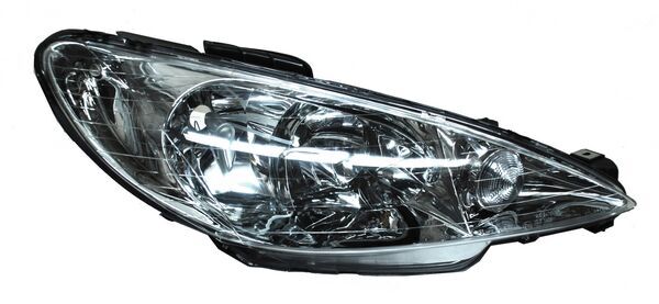 Faro Peugeot 206 2001-2009 Liso Doble As TYC Derecha