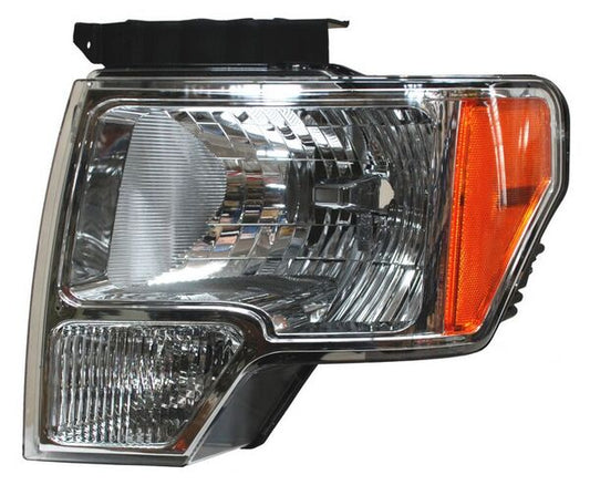 Faro Ford Pickup 2009-2014 Lobo Fondo Cromado 3 Dmv TYC Izquierda