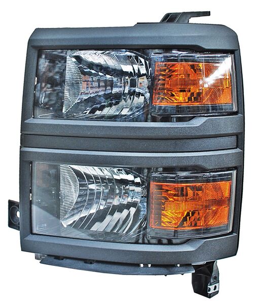 Faro Chevrolet Pickup 2014-2015 Filo Negro C/Focos 3 Dmv TYC Izquierda