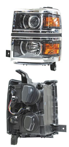 Faro Chevrolet Pickup 2014-2016 Filo Cromado C/Lupa TYC Izquierda
