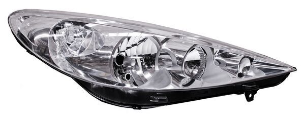 Faro Peugeot 207 2008-2013 Fondo Cromado TYC Derecha