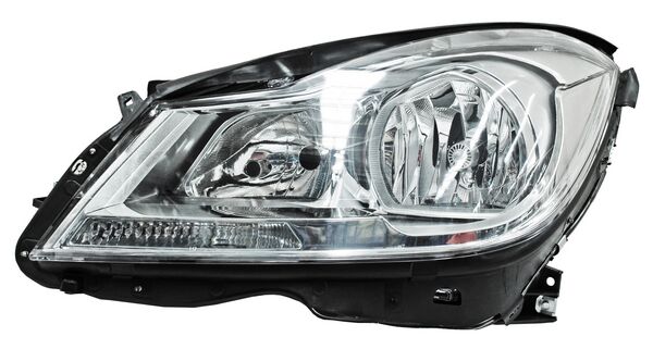 Faro Mercedes Benz Clase C 2012-2013 Fondo Cromado TYC Ddm24 Izquierda