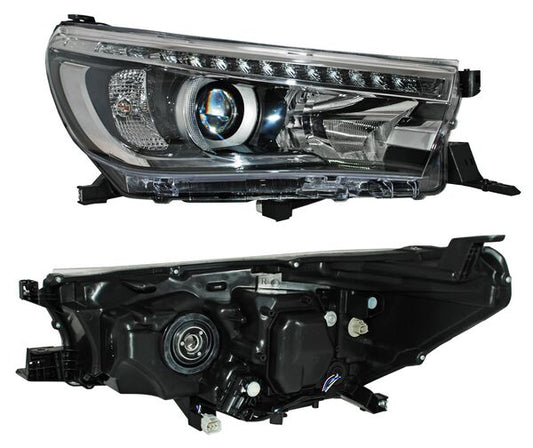 Faro Hilux 2016-2022 Leds C/Lupa C/Motor TYC Derecha