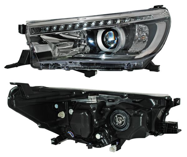 Faro Hilux 2016-2022 Leds C/Lupa C/Motor TYC Izquierda