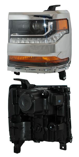 Faro Chevrolet Pickup 2016-2018 Filo Cromado P/Xenon 3 TYC Izquierda