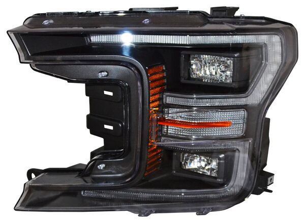 Faro Ford Pickup 2018-2020 Fondo Negro Leds TYC Izquierda