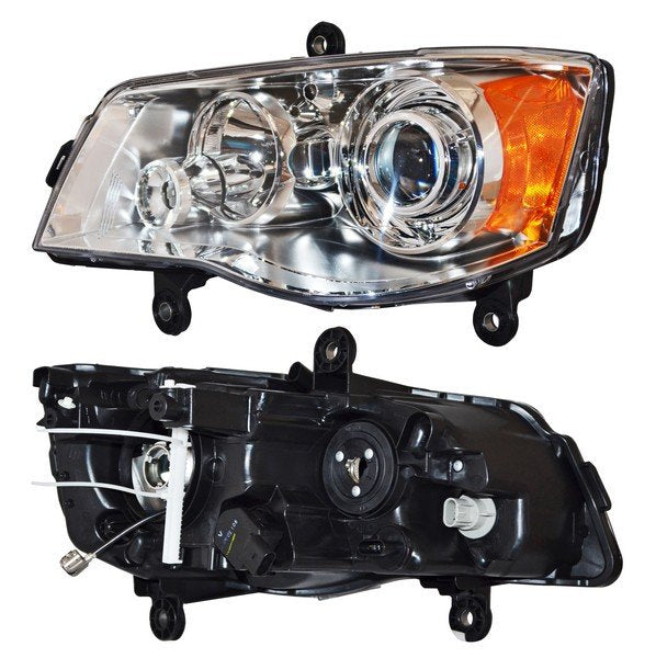 Faro Town & Country 2008-2016/ Caravan 2011-2015 Fondo Cromado C/Lupa TYC Izquierda