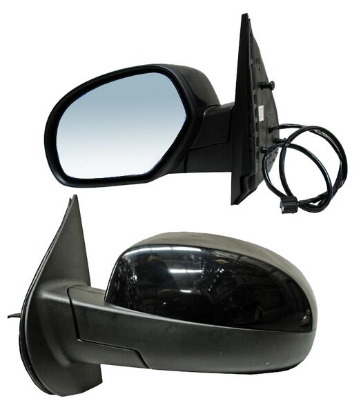 Espejo Chevrolet Pickup/ Tahoe/ Yukon 2007-2014/ Suburban 2006-2010 Electrico Negro Liso Xfe/ Wt/ Hybrid/ Platinum/ Ltz/ Base/ Ls/ Lt/ Z71/ Denali/ Sl/ Sle/ Slt 5 Pines Izquierdo