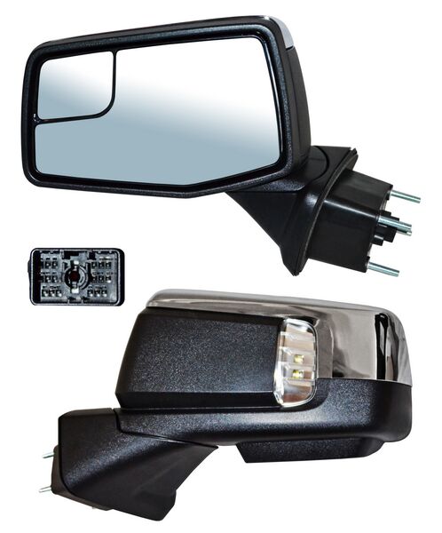Espejo Chevrolet Pickup 1500 Silverado 2019-2021 Electrico Crom C/Desemp C/Punto Ciego C/Direcc C/Luz Inf C/Mem Autoabatible 15 Pines Izquierdo