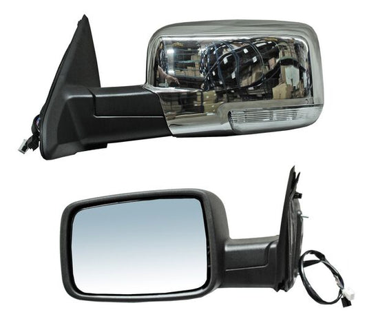 Espejo Dodge Pickup 2009-2013 Electrico C/Desemp C/Direcc C/Mem C/Luz Inf Crom 13 Pines Izquierdo