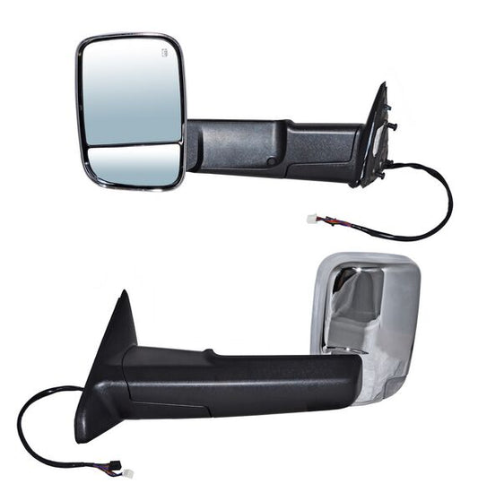 Espejo Dodge Pickup 2013-2016 1500/2500/3500/4000 Electrico Crom Telescopico C/Luz Inf C/Direcc C/Desemp C/Mem C/Sens Temp 14 Pines Izquierdo
