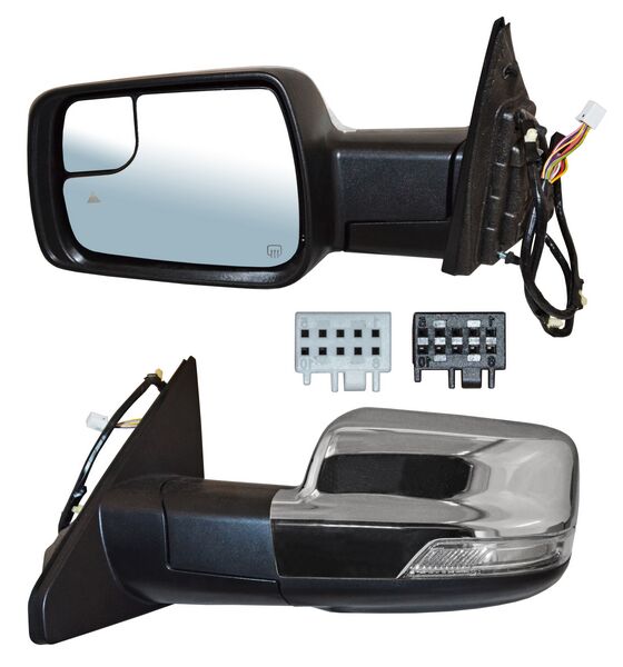 Espejo Dodge Pickup 2019-2022 Ram Electrico Crom C/Desemp C/Sensor Y Punto Ciego C/Direcc C/Luz Inf C/Mem Izquierdo