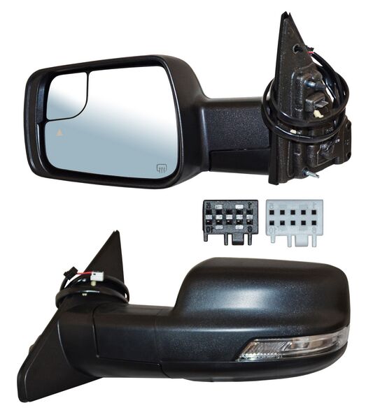 Espejo Dodge Pickup 2019-2022 Ram Electrico Poroso C/Desemp C/Sensor Y Punto Ciego C/Direcc C/Luz Inf 11 Pines Izquierdo