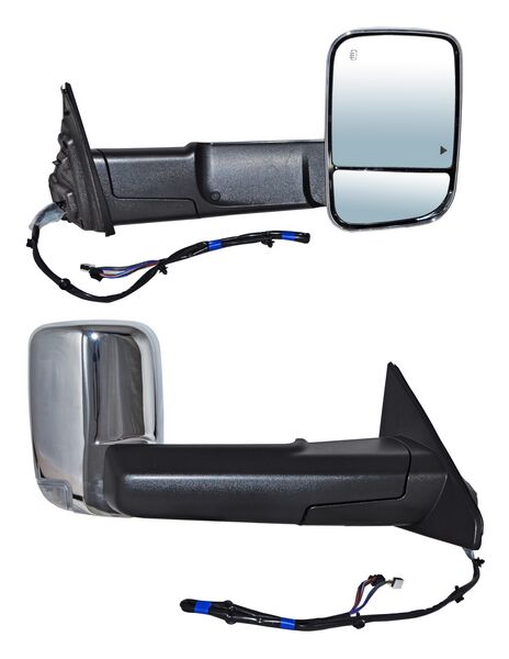 Espejo Dodge Pickup 2019-2022 Ram Linea Nueva Electrico Crom C/Direcc C/Luz Inf C/Mem C/Desemp C/Sens Punto Ciego Q10 Telescopico 14 Pines derecho