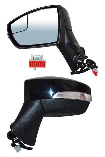 Espejo Ecosport 2018-2021 Electrico P/PInterior C/Punto Ciego C/Direcc C/Desemp 7 Pines Izquierdo