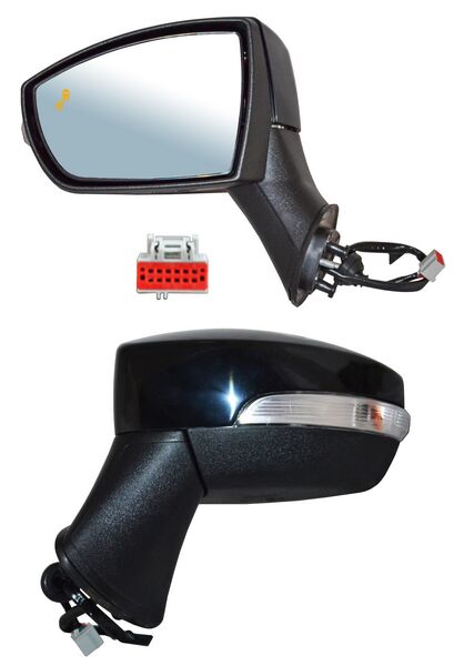 Espejo Ecosport 2018-2021 Electrico P/PInterior C/Sensor Punto Ciego C/Direcc C/Desemp 9 Pines Izquierdo