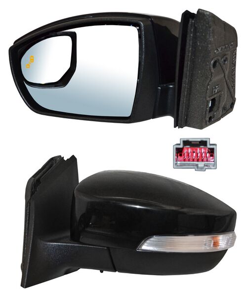 Espejo Focus 2015-2017 Electrico P/PInterior C/Luz Inf C/Direcc C/Sensor Punto Ciego C/Desemp 11 Pines Izquierdo