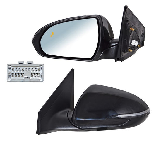 Espejo Hyundai Elantra 2019-2020 Electrico P/P Interior C/Desemp C/Sens Punto Ciego C/Direcc 8 Pines Izquierdo