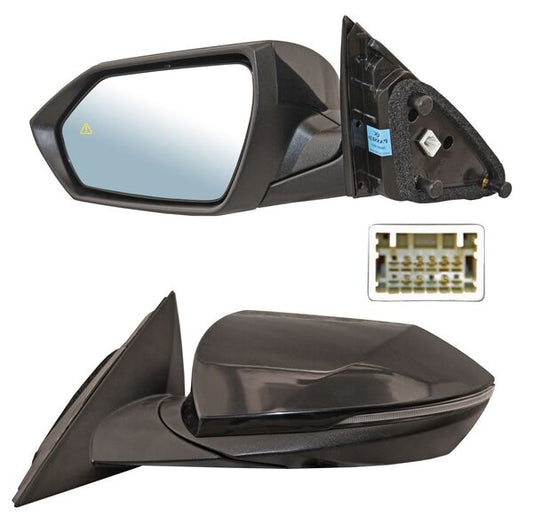 Espejo Hyundai Elantra 2021-2023 Electrico P/PInterior C/Direcc C/Desemp C/Sensor Punto Ciego 8 Pines Izquierdo