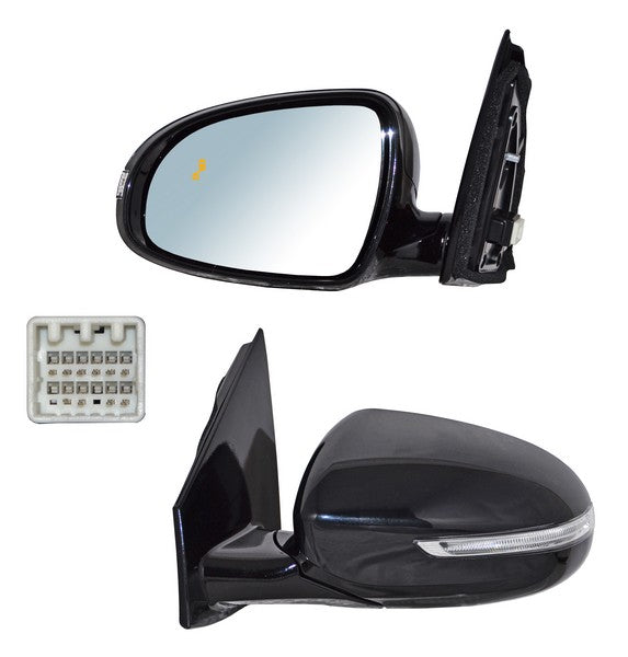 Espejo Sportage 2017-2022 Electrico C/Desemp C/Direcc Autoabatible C/Sens Punto Ciego 10 Pines Izquierdo